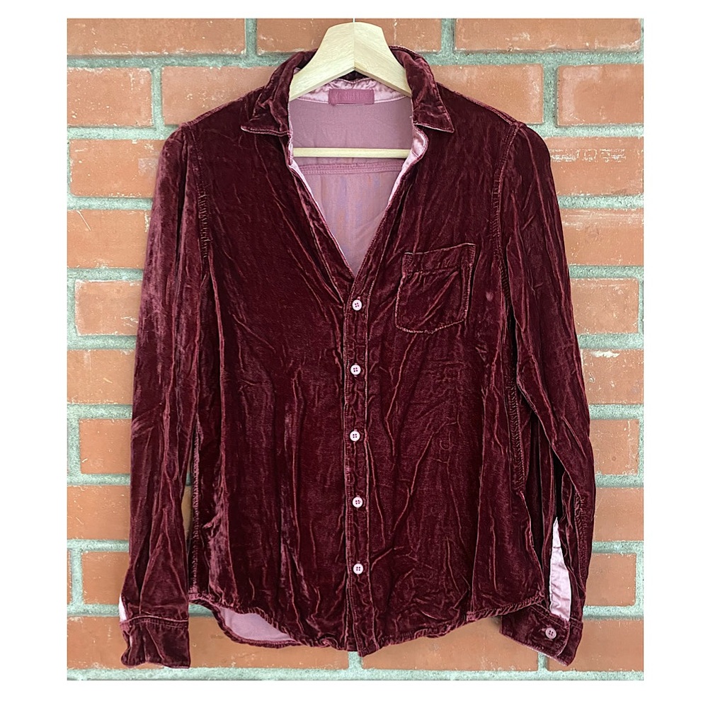 Nwot CP Shades Sloane velvet blouse XS